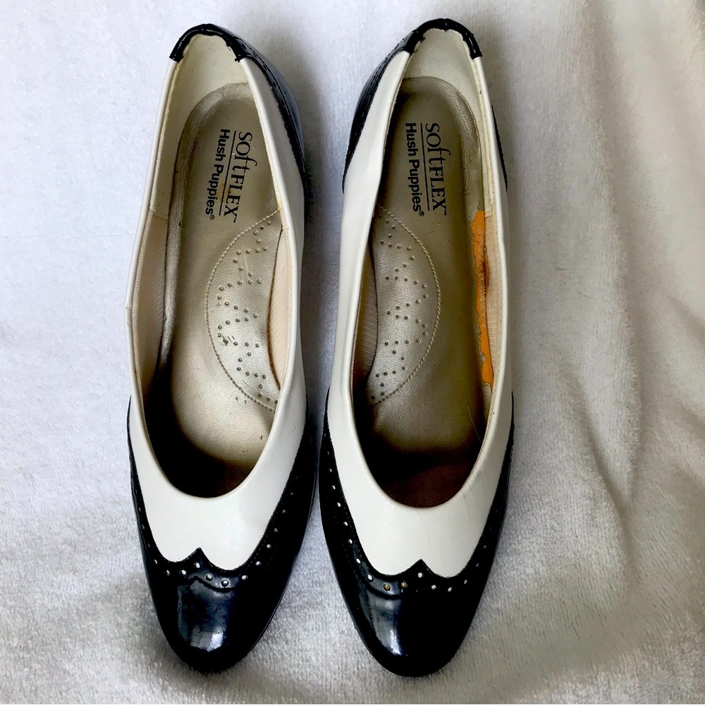 Hush Puppies Soft Flex bicolor Black White Size 5